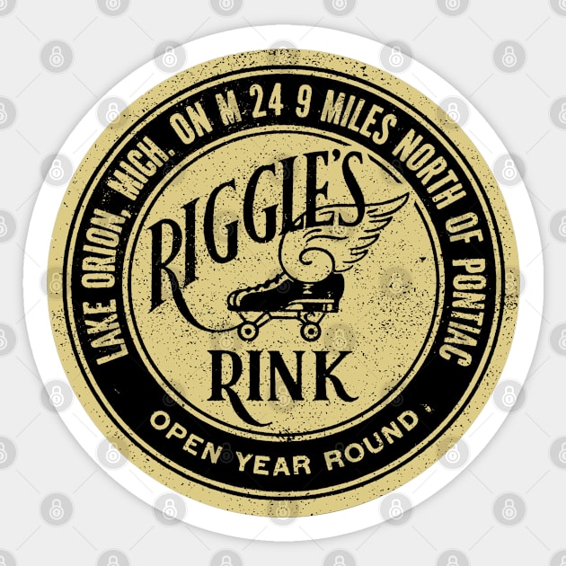 Vintage Roller Skating Lake Orion Michigan Sticker by Timeless Chaos
